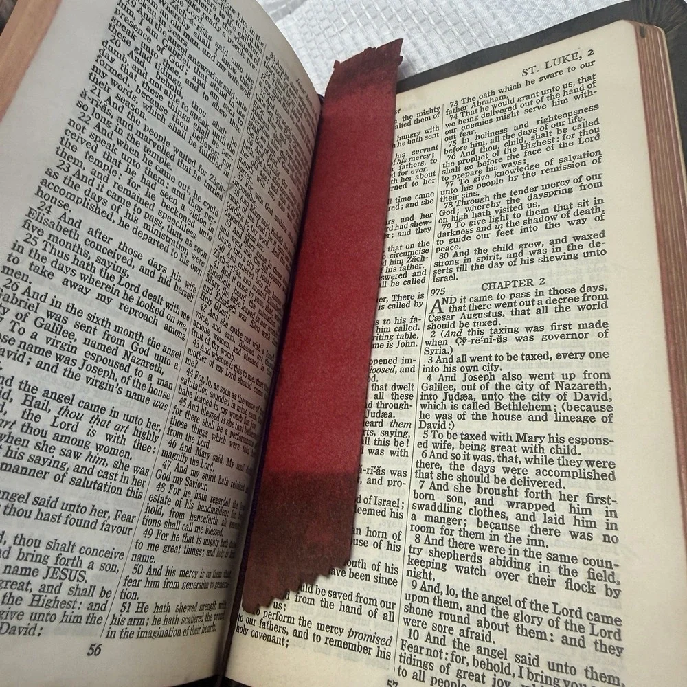 Vtg Westminster Book‎ KJV Bible Helps 1946 Great Britain Genuine Leather Soft